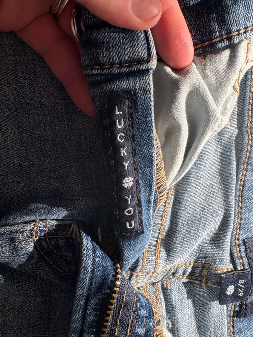 Lucky Brand Denim Cutoff Shorts–Frayed Hem - Picture 4 of 8